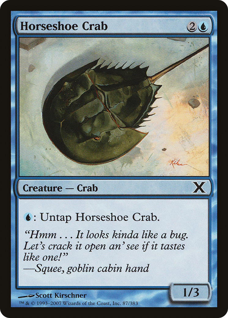 Horseshoe Crab (10E-087) [Tenth Edition] MTG Single Wizards of the Coast