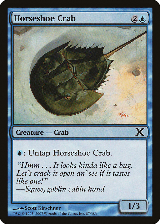 Horseshoe Crab (10E-087) [Tenth Edition] MTG Single Wizards of the Coast