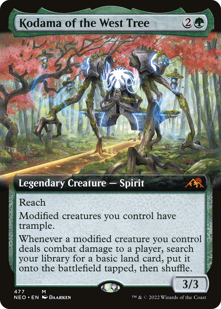 Kodama of the West Tree (NEO-477) [Kamigawa: Neon Dynasty] (Extended Art) MTG Single Wizards of the Coast
