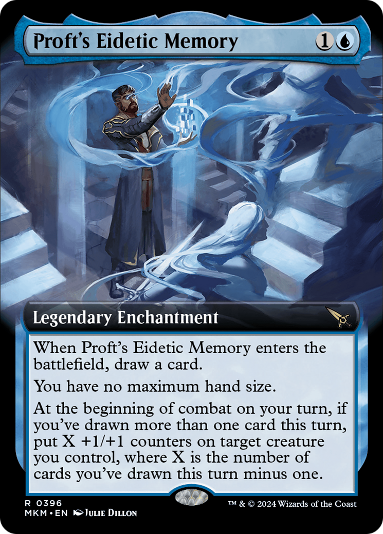 Proft's Eidetic Memory (MKM-396) [Murders at Karlov Manor] (Extended Art) MTG Single Murders at Karlov Manor