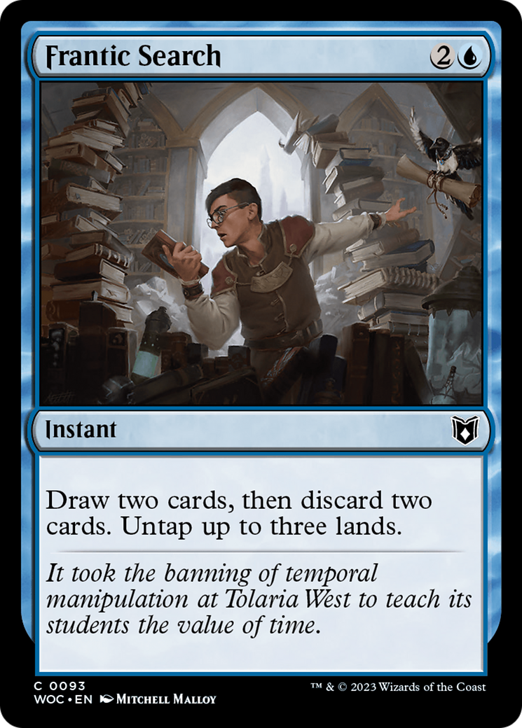 Frantic Search (WOC-093) [Wilds of Eldraine Commander] MTG Single Wizards of the Coast
