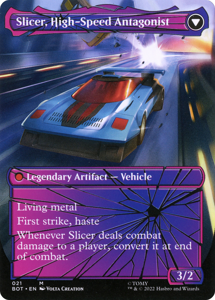 Slicer, Hired Muscle (Shattered Glass) (BOT-021) [Transformers] (Borderless) MTG Single Wizards of the Coast