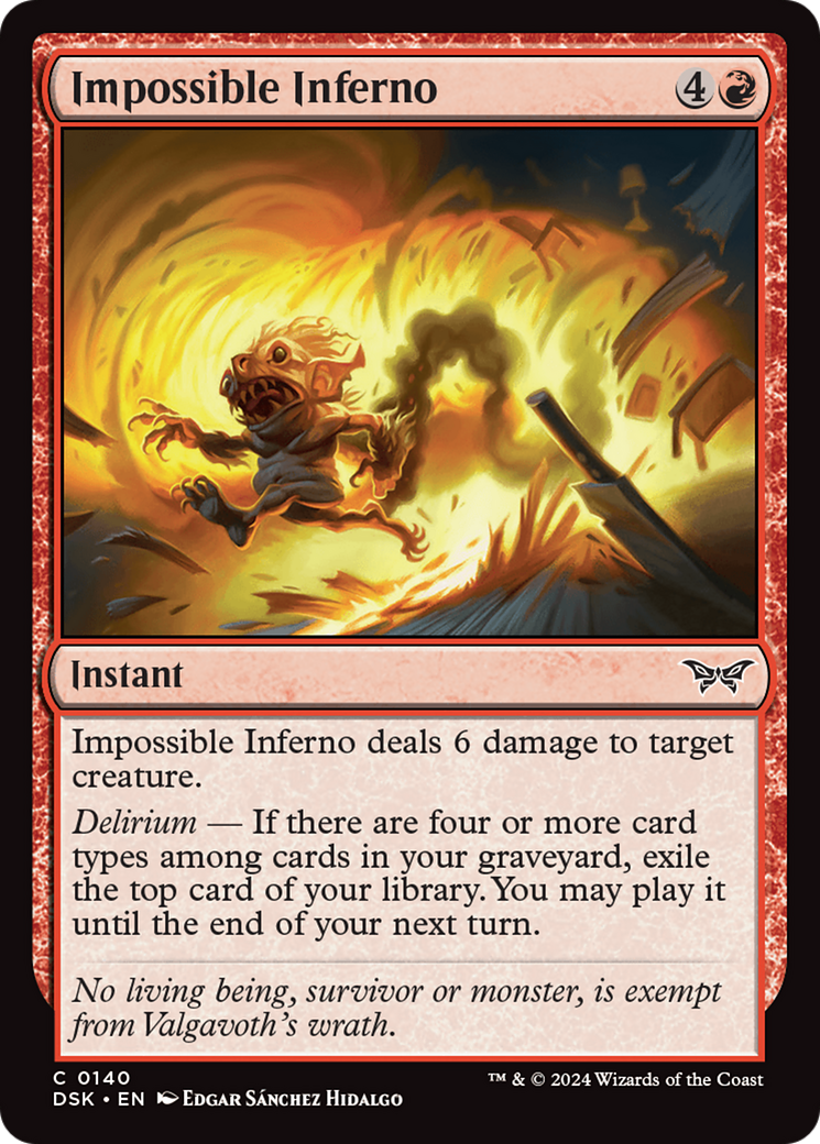 Impossible Inferno (DSK-140) [Duskmourn: House of Horror] MTG Single Wizards of the Coast