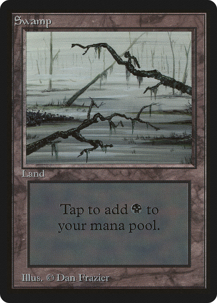 Swamp (LEB-296) [Oldschool] Limited Edition Beta MTG Single Wizards of the Coast