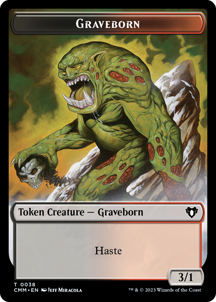 Spirit (0010) // Graveborn Double-Sided Token [Tokens] Commander Masters Tokens MTG Single Magic: The Gathering