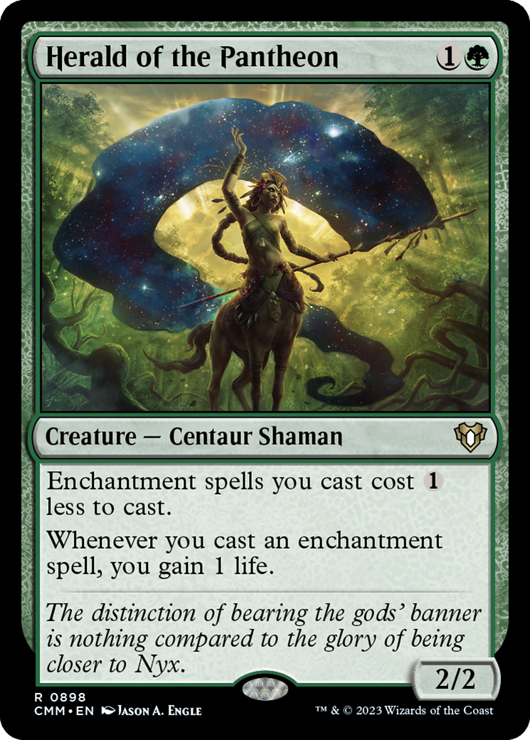 Herald of the Pantheon (CMM-898) [Commander Masters] MTG Single Wizards of the Coast