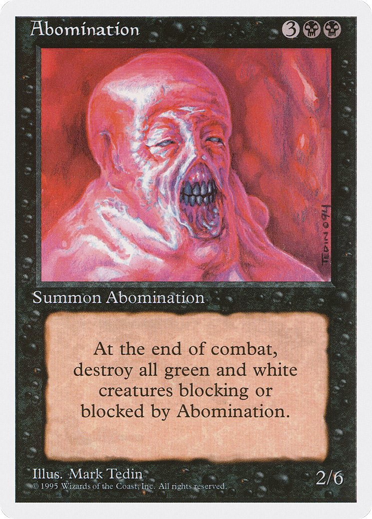Abomination (4ED-117) [Fourth Edition] MTG Single Magic: The Gathering
