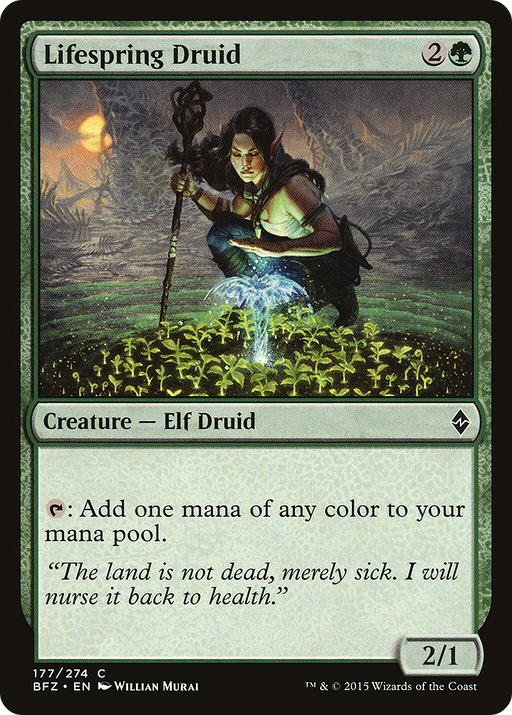 Lifespring Druid (BFZ-177) [Battle for Zendikar] MTG Single Wizards of the Coast