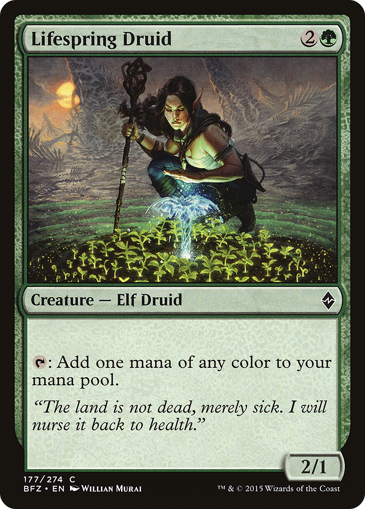 Lifespring Druid (BFZ-177) [Battle for Zendikar] Foil MTG Single Wizards of the Coast