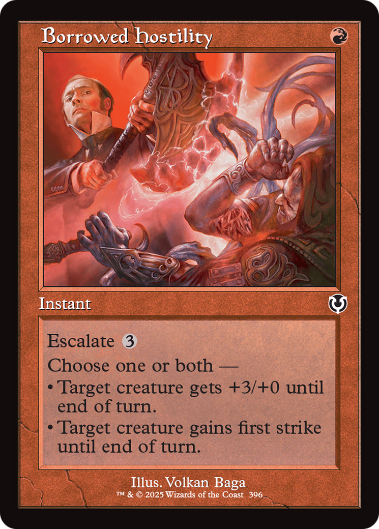 Borrowed Hostility (INR-396) [Innistrad Remastered] MTG Single Wizards of the Coast