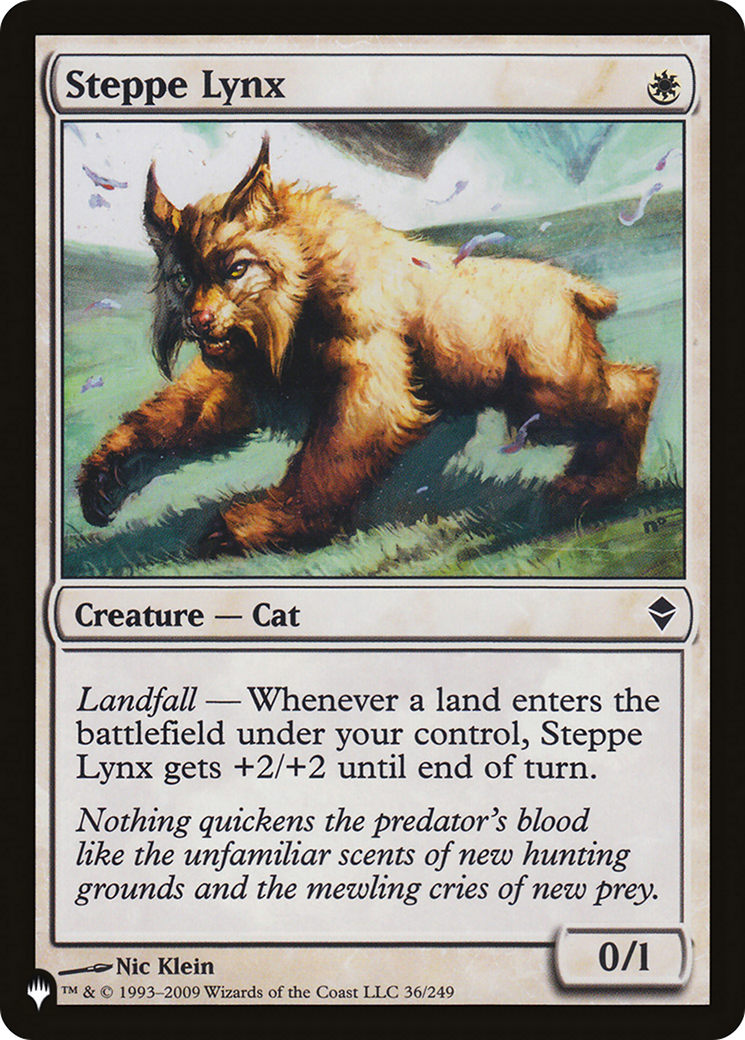 Steppe Lynx (LIST-ZEN-36) [Mystery Booster] The List MTG Single Wizards of the Coast