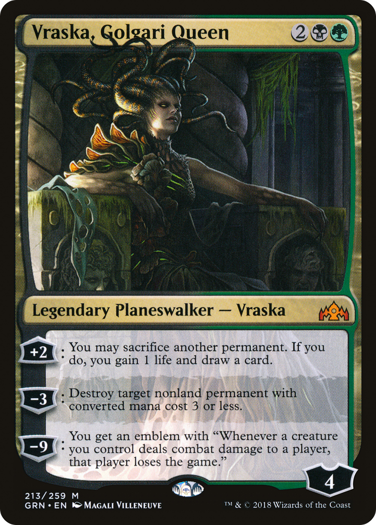 Vraska, Golgari Queen (GRN-213) [Guilds of Ravnica] MTG Single Wizards of the Coast