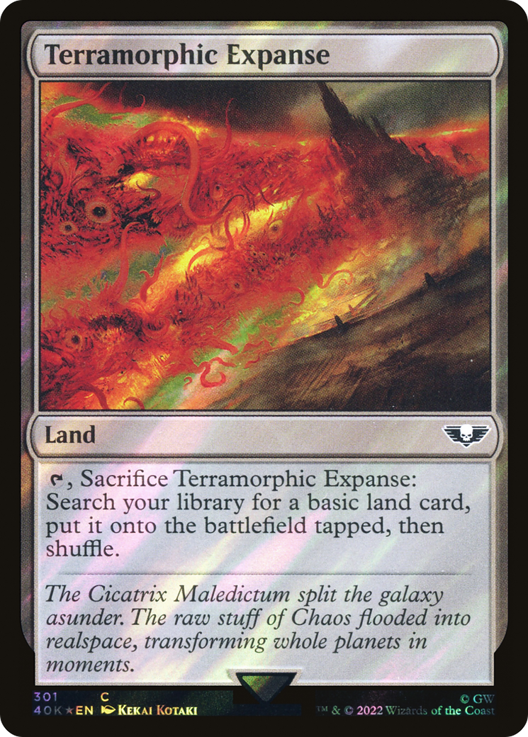 Terramorphic Expanse (40K-301★) [Warhammer 40,000 Commander] Foil MTG Single Wizards of the Coast