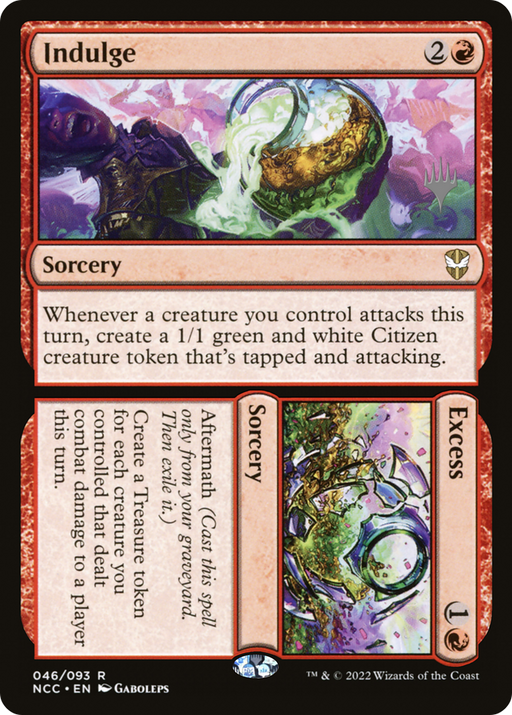 Indulge // Excess (PPSNC-46P) [New Capenna Commander Promos] Foil MTG Single Wizards of the Coast