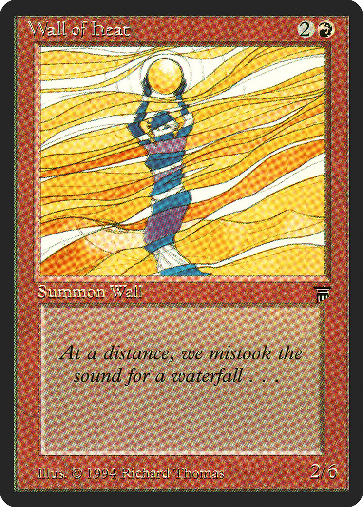 Wall of Heat (LEG-170) [Oldschool] Legends MTG Single Wizards of the Coast