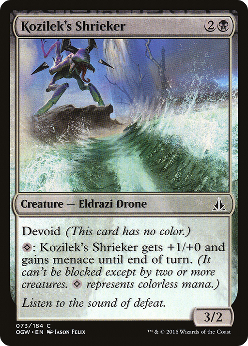 Kozilek's Shrieker (OGW-073) [Oath of the Gatewatch] MTG Single Wizards of the Coast