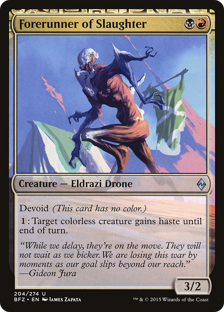 Forerunner of Slaughter (BFZ-204) [Battle for Zendikar] Foil MTG Single Wizards of the Coast