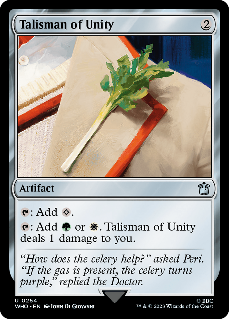 Talisman of Unity (WHO-254) [Doctor Who] Foil MTG Single Wizards of the Coast