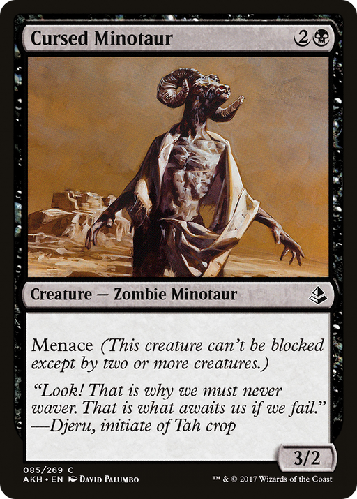 Cursed Minotaur (AKH-085) [Amonkhet] MTG Single Wizards of the Coast