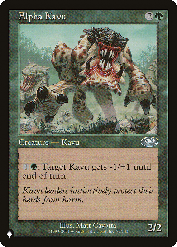 Alpha Kavu (LIST-PLS-77) [Mystery Booster] The List MTG Single Wizards of the Coast