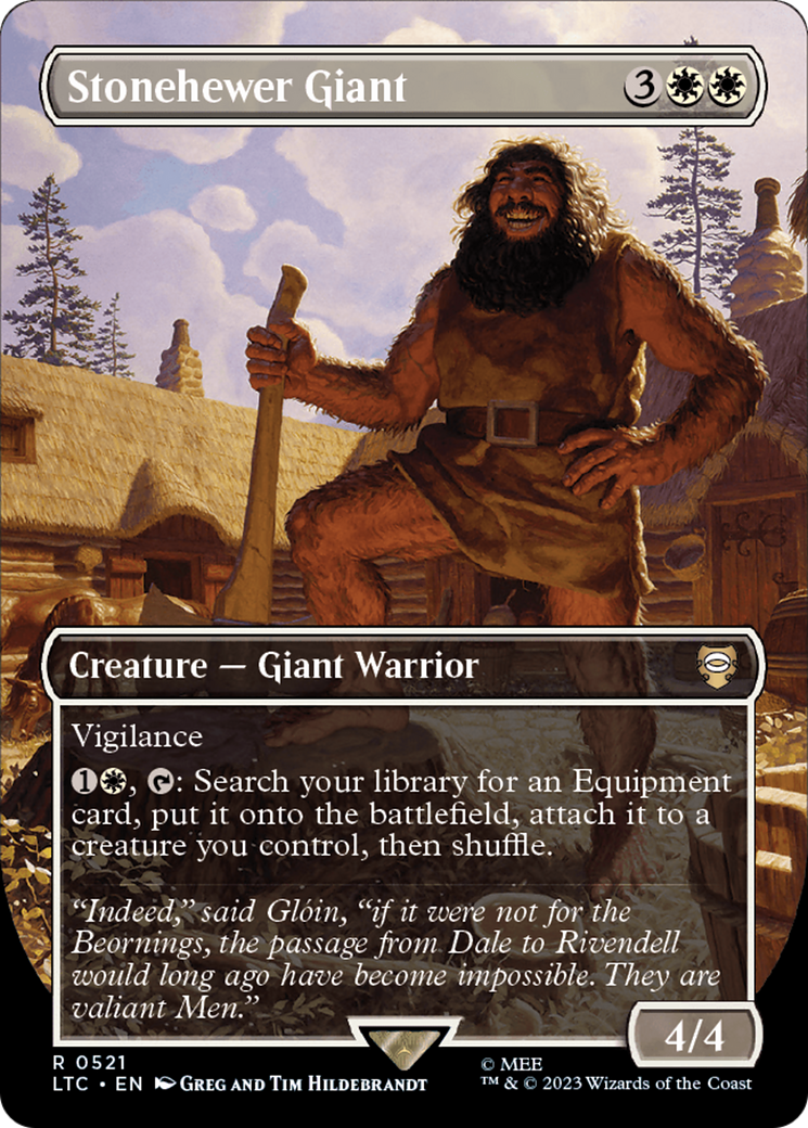 Stonehewer Giant (LTC-521) [Tales of Middle-earth Commander] (Borderless) Foil MTG Single Wizards of the Coast