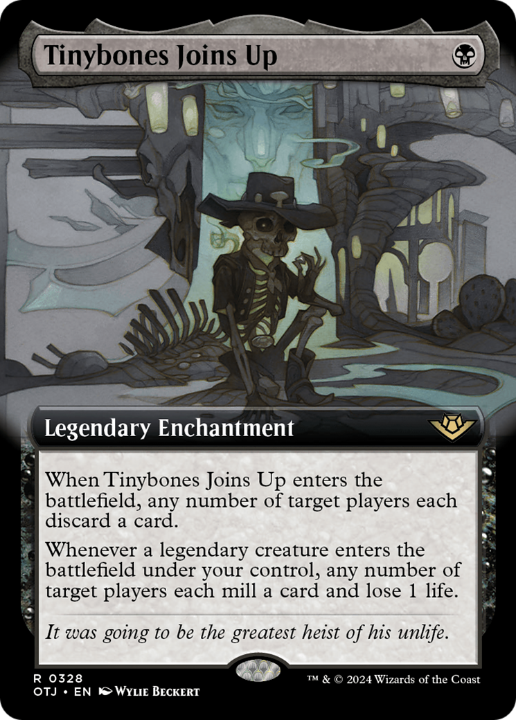 Tinybones Joins Up (OTJ-328) [Outlaws of Thunder Junction] (Extended Art) Foil MTG Single Wizards of the Coast