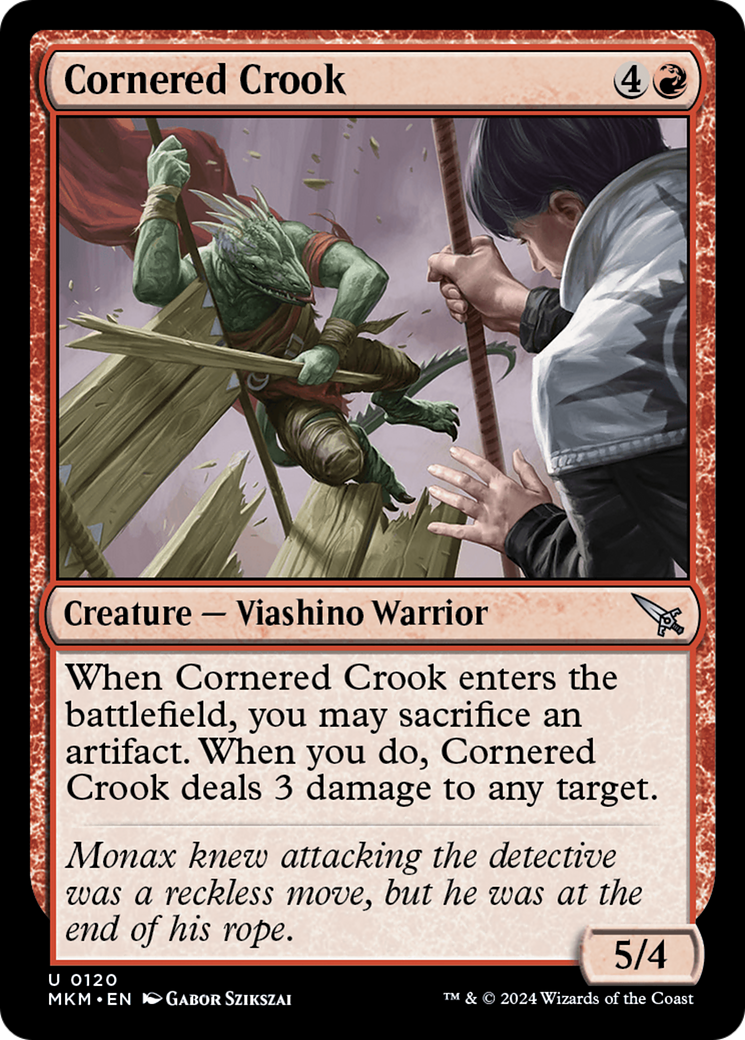 Cornered Crook (MKM-120) [Murders at Karlov Manor] MTG Single Wizards of the Coast