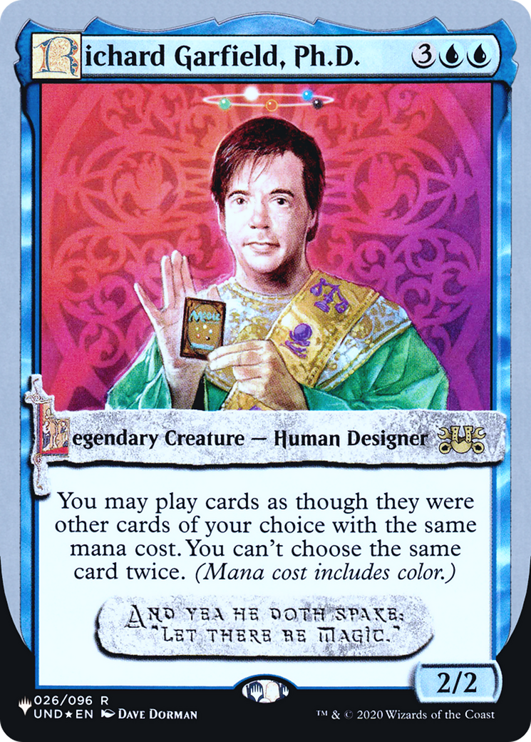 Richard Garfield, Ph.D. (LIST-017) [Mystery Booster] The List (Unfinity Foil Edition) Foil MTG Single Wizards of the Coast