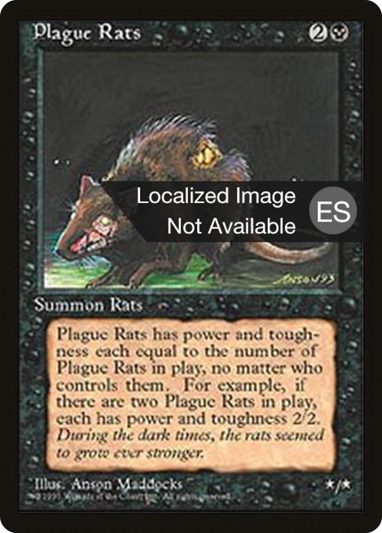 Plague Rats (4BB-154) [Fourth Edition Foreign Black Border] MTG Single Wizards of the Coast