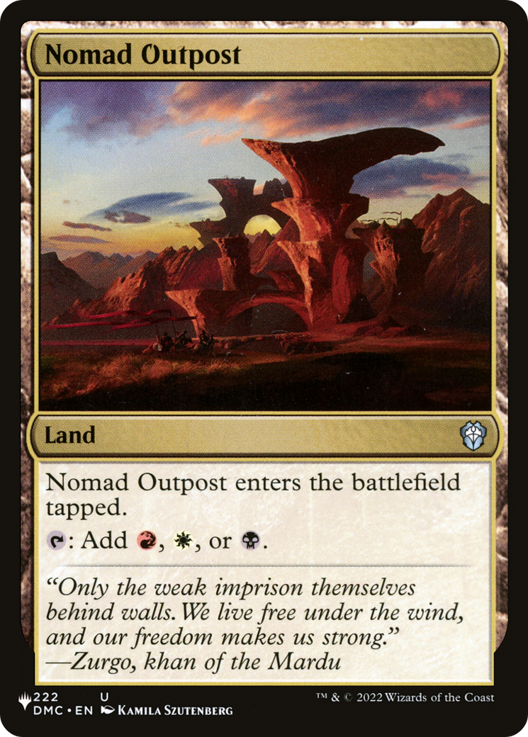 Nomad Outpost (LIST-222/048) [Mystery Booster] The List MTG Single Wizards of the Coast