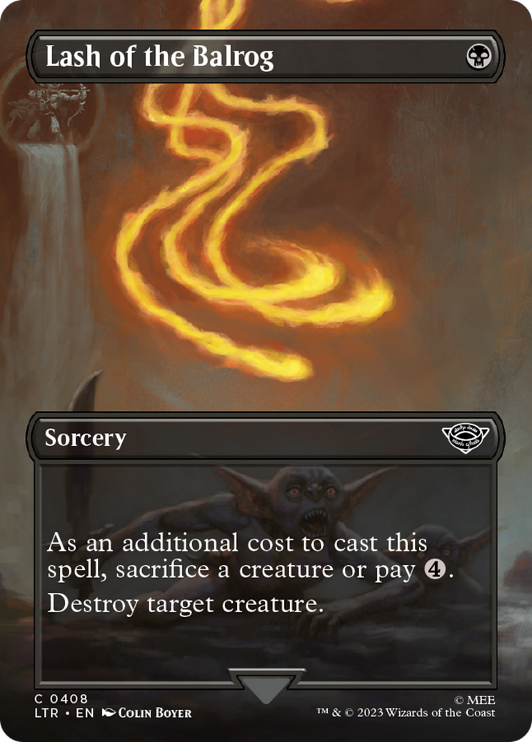 Lash of the Balrog (LTR-408) [The Lord of the Rings: Tales of Middle-earth] (Borderless) MTG Single Wizards of the Coast