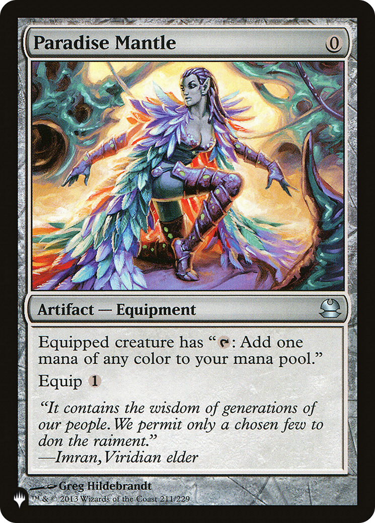 Paradise Mantle (LIST-211/229) [Mystery Booster] The List MTG Single Wizards of the Coast