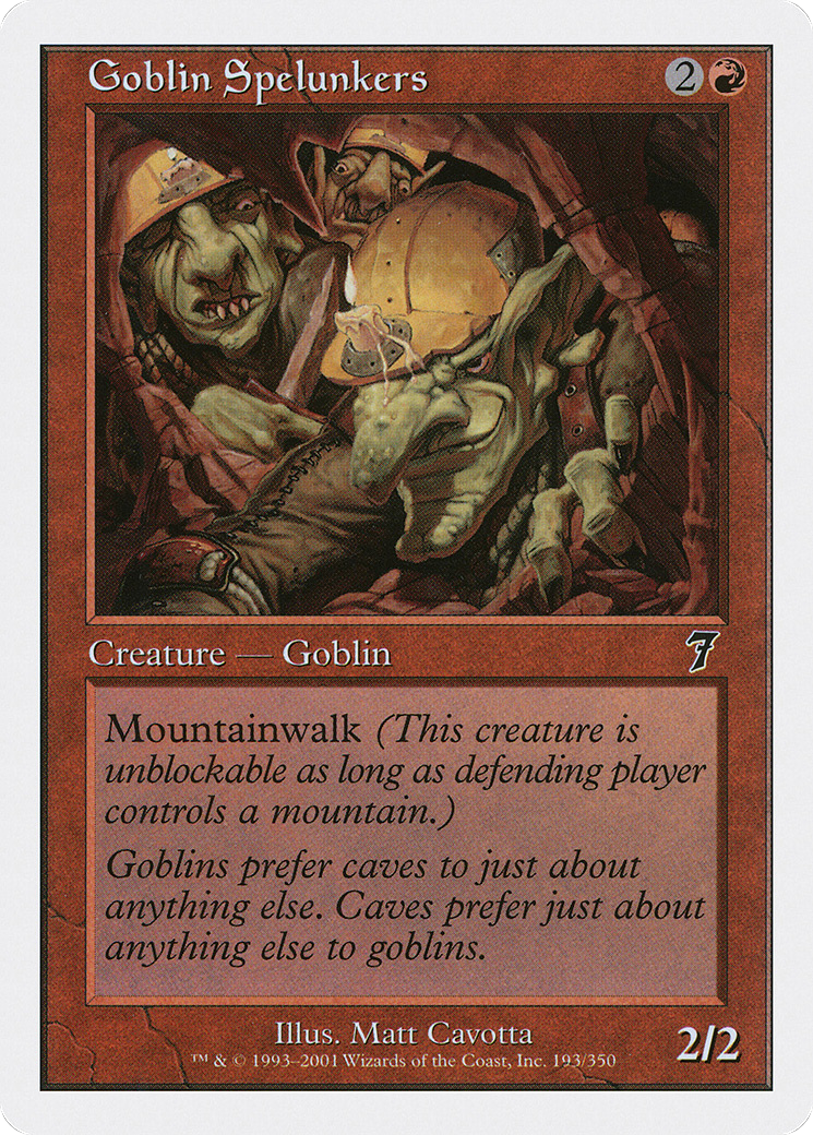 Goblin Spelunkers (7ED-193) [7th Edition] Foil MTG Single Wizards of the Coast