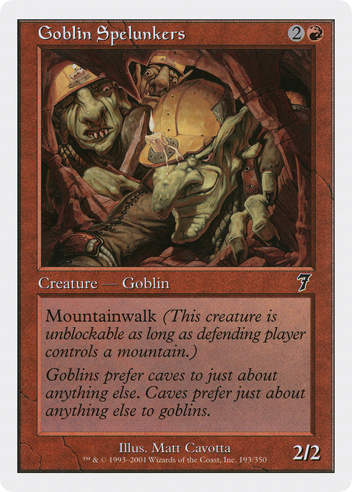 Goblin Spelunkers (7ED-193) [7th Edition] Foil MTG Single Wizards of the Coast