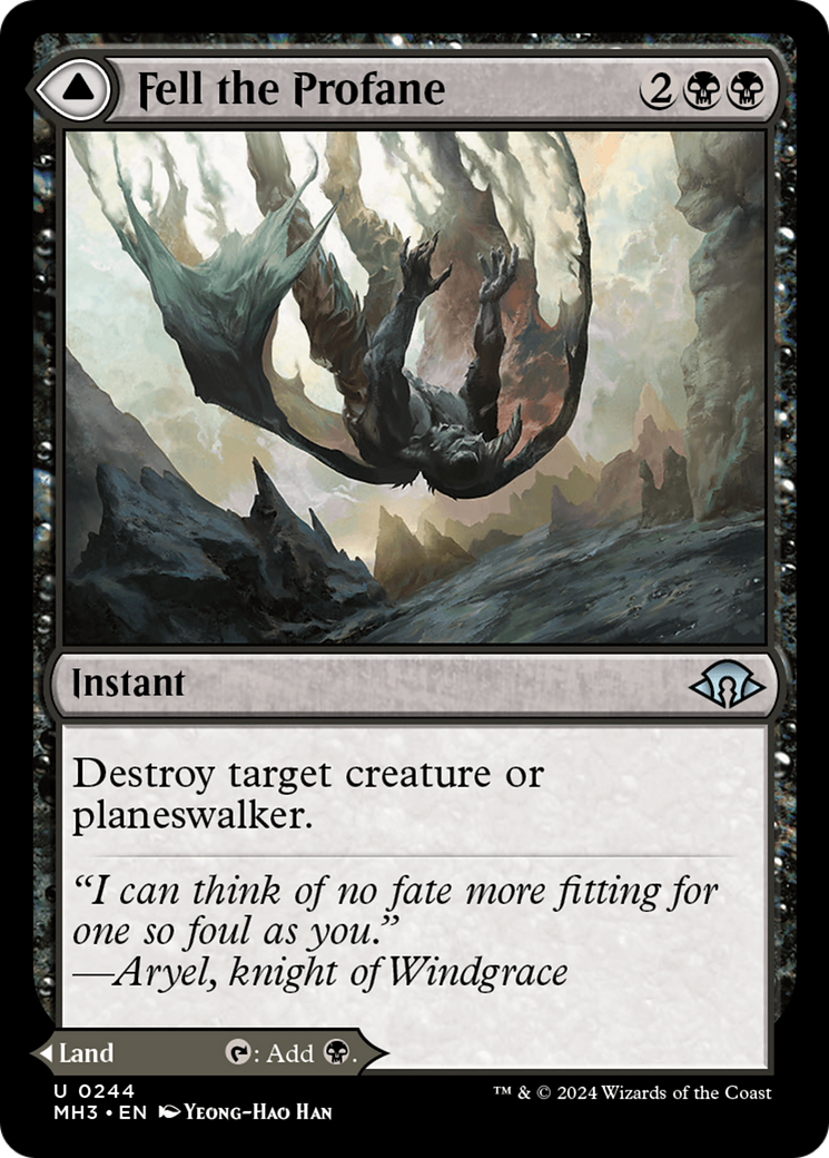 Fell the Profane (MH3-244) [Modern Horizons 3] MTG Single Wizards of the Coast