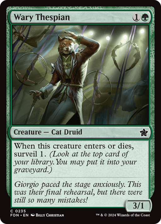 Wary Thespian (FDN-235) [Foundations] MTG Single Wizards of the Coast