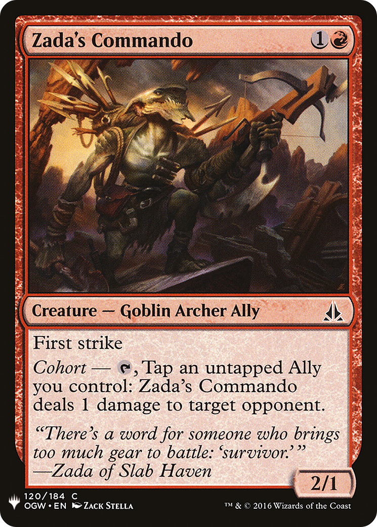 Zada's Commando (LIST-OGW-120) [Mystery Booster] The List MTG Single Wizards of the Coast