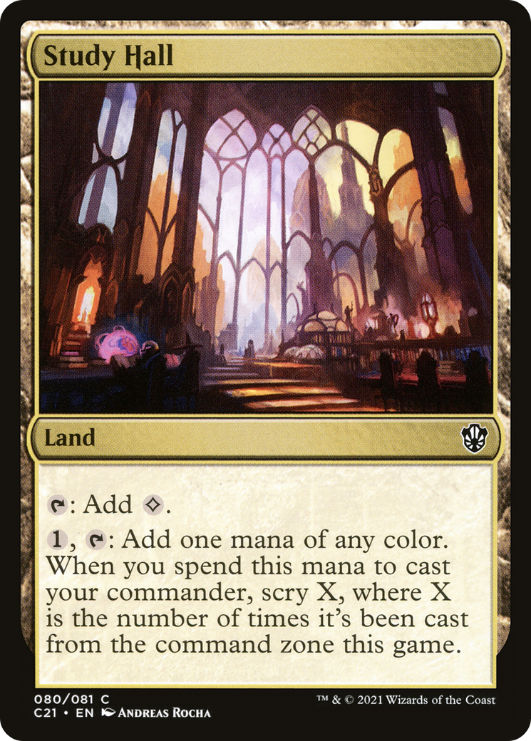 Study Hall (C21-080) [Commander 2021] MTG Single Wizards of the Coast