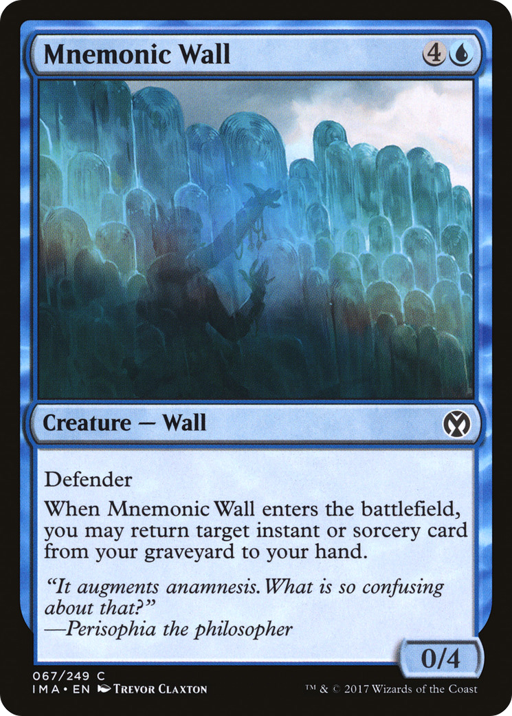 Mnemonic Wall (IMA-067) [Iconic Masters] Foil MTG Single Wizards of the Coast