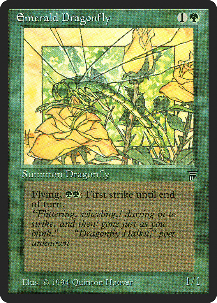 Emerald Dragonfly (LEG-) [Oldschool] Legends MTG Single Wizards of the Coast