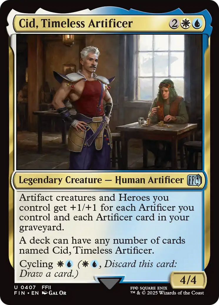Cid, Timeless Artificer (0407) (FIN-407) [FINAL FANTASY] Foil MTG Single Wizards of the Coast