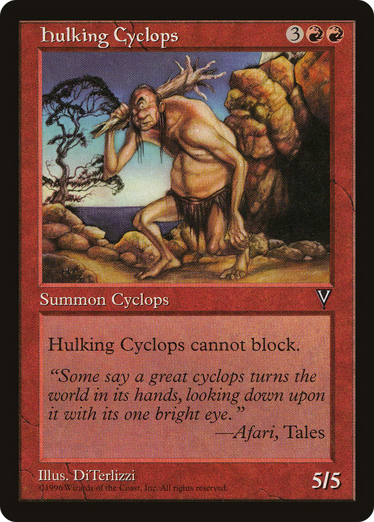 Hulking Cyclops (VIS-) [Visions] MTG Single Wizards of the Coast