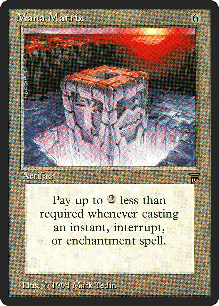 Mana Matrix (LEG-285) [Oldschool] Legends MTG Single Wizards of the Coast