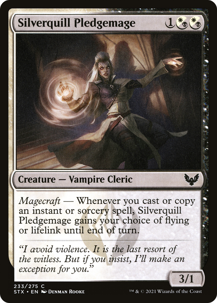 Silverquill Pledgemage (STX-233) [Strixhaven: School of Mages] MTG Single Wizards of the Coast