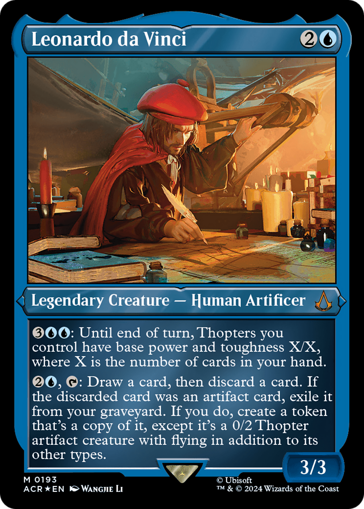 Leonardo da Vinci (ACR-193) [Assassin's Creed] Etched Foil MTG Single Wizards of the Coast