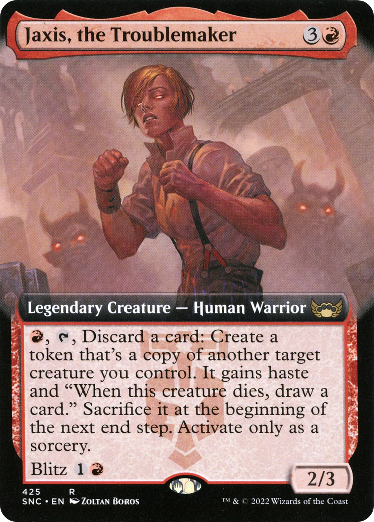 Jaxis, the Troublemaker (SNC-425) [Streets of New Capenna] (Extended Art) MTG Single Wizards of the Coast