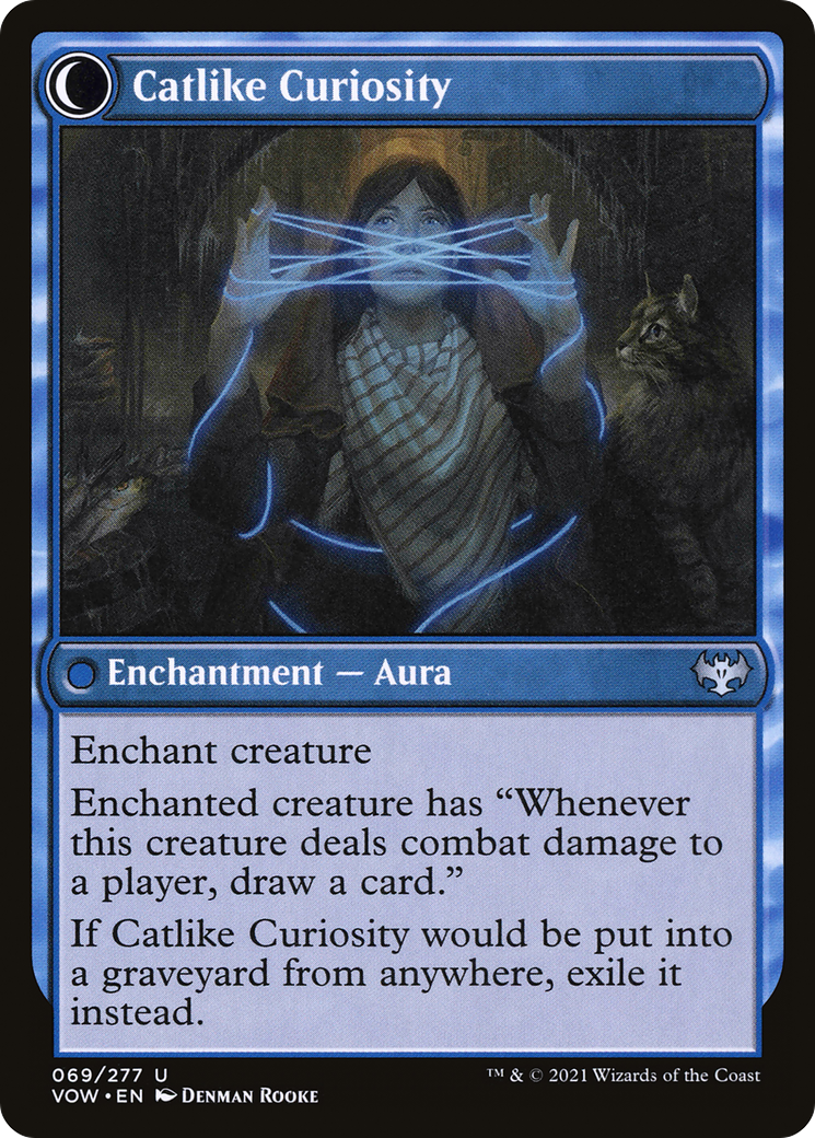 Mischievous Catgeist // Catlike Curiosity (VOW-069) [Innistrad: Crimson Vow] Foil MTG Single Wizards of the Coast