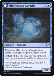 Mischievous Catgeist // Catlike Curiosity (VOW-069) [Innistrad: Crimson Vow] MTG Single Wizards of the Coast