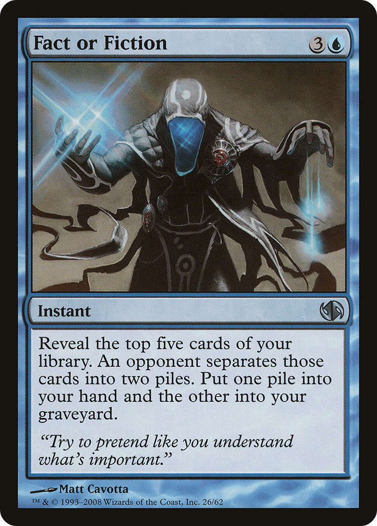 Fact or Fiction (DD2-026) [Misc] Duel Decks: Jace vs. Chandra MTG Single Wizards of the Coast