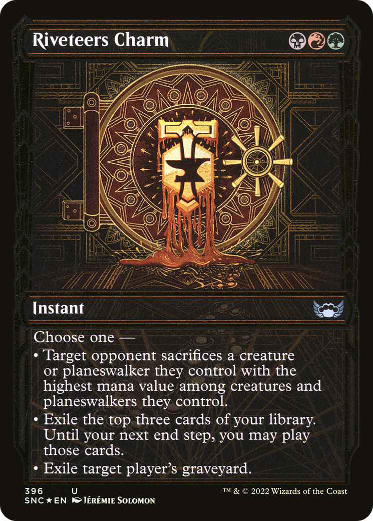 Riveteers Charm (Gilded Foil) (SNC-396) [Streets of New Capenna] (Showcase) Foil MTG Single Wizards of the Coast
